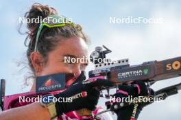 02.08.2024, Sandnes, Norway (NOR): Lou Jeanmonnot (FRA) - BLINK24 Festival Biathlon - Sandnes (NOR). www.nordicfocus.com. © Nordnes/NordicFocus. Every downloaded picture is fee-liable.