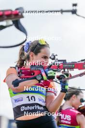 02.08.2024, Sandnes, Norway (NOR): Gilonne Guigonnat (FRA) - BLINK24 Festival Biathlon - Sandnes (NOR). www.nordicfocus.com. © Nordnes/NordicFocus. Every downloaded picture is fee-liable.