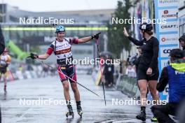 03.08.2024, Sandnes, Norway (NOR): Martin Nevland (NOR), Hanna Oeberg (SWE), (l-r) - BLINK24 Festival Biathlon - Sandnes (NOR). www.nordicfocus.com. © Nordnes/NordicFocus. Every downloaded picture is fee-liable.