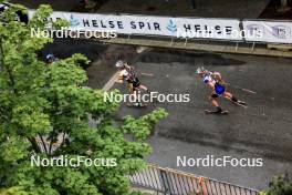 03.08.2024, Sandnes, Norway (NOR): Frida Tormodsgaard Dokken (NOR), Eline Grue (NOR), Ragnhild Femsteinevik (NOR), (l-r) - BLINK24 Festival Biathlon - Sandnes (NOR). www.nordicfocus.com. © Manzoni/NordicFocus. Every downloaded picture is fee-liable.