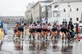 03.08.2024, Sandnes, Norway (NOR): Emilie Kalkenberg (NOR), Marte Johansen (NOR), Anna Weidel (GER), Anastasia Kuzmina (SVK), Hanna Oeberg (SWE), Elvira Oeberg (SWE), (l-r) - BLINK24 Festival Biathlon - Sandnes (NOR). www.nordicfocus.com. © Manzoni/NordicFocus. Every downloaded picture is fee-liable.