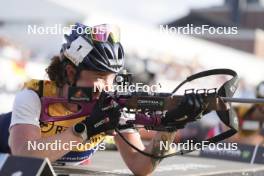 02.08.2024, Sandnes, Norway (NOR): Lou Jeanmonnot (FRA) - BLINK24 Festival Biathlon - Sandnes (NOR). www.nordicfocus.com. © Nordnes/NordicFocus. Every downloaded picture is fee-liable.