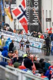 03.08.2024, Sandnes, Norway (NOR): Juni Arnekleiv (NOR), Sophie Chauveau (FRA), (l-r) - BLINK24 Festival Biathlon - Sandnes (NOR). www.nordicfocus.com. © Manzoni/NordicFocus. Every downloaded picture is fee-liable.