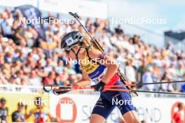 02.08.2024, Sandnes, Norway (NOR): Oceane Michelon (FRA) - BLINK24 Festival Biathlon - Sandnes (NOR). www.nordicfocus.com. © Manzoni/NordicFocus. Every downloaded picture is fee-liable.