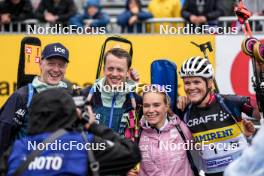 03.08.2024, Sandnes, Norway (NOR): Johannes Thingnes Boe (NOR), Tarjei Boe (NOR), Juni Arnekleiv (NOR), Karoline Offigstad Knotten (NOR), (l-r) - BLINK24 Festival Biathlon - Sandnes (NOR). www.nordicfocus.com. © Nordnes/NordicFocus. Every downloaded picture is fee-liable.