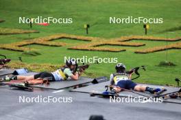 03.08.2024, Sandnes, Norway (NOR): Janina Hettich-Walz (GER), Jeanne Richard (FRA), (l-r) - BLINK24 Festival Biathlon - Sandnes (NOR). www.nordicfocus.com. © Manzoni/NordicFocus. Every downloaded picture is fee-liable.