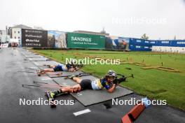 03.08.2024, Sandnes, Norway (NOR): Justine Braisaz-Bouchet (FRA), Karoline Offigstad Knotten (NOR), (l-r) - BLINK24 Festival Biathlon - Sandnes (NOR). www.nordicfocus.com. © Manzoni/NordicFocus. Every downloaded picture is fee-liable.