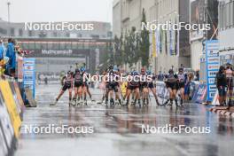 03.08.2024, Sandnes, Norway (NOR): Marte Johansen (NOR), Lou Jeanmonnot (FRA), Anna Weidel (GER), Hanna Oeberg (SWE), (l-r) - BLINK24 Festival Biathlon - Sandnes (NOR). www.nordicfocus.com. © Manzoni/NordicFocus. Every downloaded picture is fee-liable.