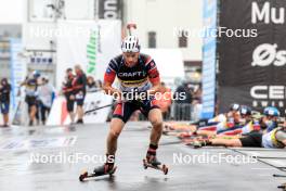 03.08.2024, Sandnes, Norway (NOR): Sturla Holm Laegreid (NOR) - BLINK24 Festival Biathlon - Sandnes (NOR). www.nordicfocus.com. © Manzoni/NordicFocus. Every downloaded picture is fee-liable.