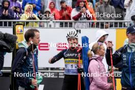 03.08.2024, Sandnes, Norway (NOR): Tarjei Boe (NOR), Karoline Offigstad Knotten (NOR), Juni Arnekleiv (NOR), Johannes Thingnes Boe (NOR), (l-r) - BLINK24 Festival Biathlon - Sandnes (NOR). www.nordicfocus.com. © Nordnes/NordicFocus. Every downloaded picture is fee-liable.