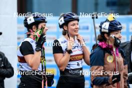 03.08.2024, Sandnes, Norway (NOR): Elvira Oeberg (SWE), Hanna Oeberg (SWE), (l-r) - BLINK24 Festival Biathlon - Sandnes (NOR). www.nordicfocus.com. © Manzoni/NordicFocus. Every downloaded picture is fee-liable.