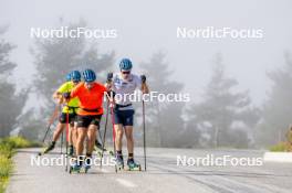 02.09.2024, Font-Romeu, France (FRA): Jesper Nelin (SWE), Sebastian Samuelsson (SWE), (l-r) - Biathlon summer training, Font-Romeu (FRA). www.nordicfocus.com. © Authamayou/NordicFocus. Every downloaded picture is fee-liable.