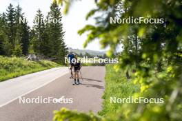 19.06.2024, Lavaze, Italy (ITA): Didier Bionaz (ITA), Elia Zeni (ITA), (l-r)  - Biathlon summer training, Lavaze (ITA). www.nordicfocus.com. © Vanzetta/NordicFocus. Every downloaded picture is fee-liable.