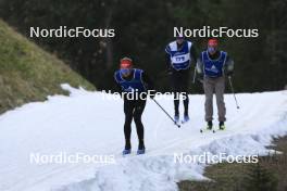 06.11.2024, Davos, Switzerland (SUI): Sebastian Stalder (SUI), Sandro Bovisi (SUI), Niklas Hartweg (SUI), (l-r) - Biathlon training, snowfarming track, Davos (SUI). www.nordicfocus.com. © Manzoni/NordicFocus. Every downloaded picture is fee-liable.