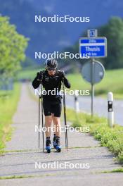 27.06.2024, Juf, Switzerland (SUI): Sebastian Stalder (SUI), Gion Stalder (SUI), (l-r) - Biathlon summer training, Juf (SUI). www.nordicfocus.com. © Manzoni/NordicFocus. Every downloaded picture is fee-liable.