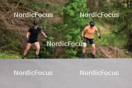 12.06.2024, Premanon, France (FRA): Sophie Chauveau (FRA), Julia Simon (FRA), (l-r) - Biathlon summer training, Premanon (FRA). www.nordicfocus.com. © Manzoni/NordicFocus. Every downloaded picture is fee-liable.