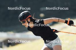 19.05.2024, Forni Avoltri, Italy (ITA): Rebecca Passler (ITA), Mirco Romanin (ITA), coach Team Italy, (l-r) - Biathlon summer training, Forni Avoltri (ITA). www.nordicfocus.com. © Del Fabbro/NordicFocus. Every downloaded picture is fee-liable.