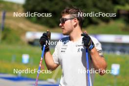 06.08.2024, Lenzerheide, Switzerland (SUI): Joscha Burkhalter (SUI) - Biathlon summer training, Lenzerheide (SUI). www.nordicfocus.com. © Manzoni/NordicFocus. Every downloaded picture is fee-liable.