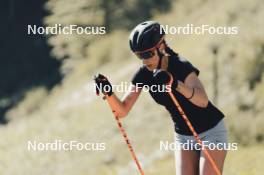 19.05.2024, Forni Avoltri, Italy (ITA): Rebecca Passler (ITA), Mirco Romanin (ITA), coach Team Italy, (l-r) - Biathlon summer training, Forni Avoltri (ITA). www.nordicfocus.com. © Del Fabbro/NordicFocus. Every downloaded picture is fee-liable.