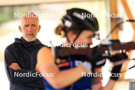 12.06.2024, Premanon, France (FRA): Jean Paul Giachino (FRA), coach Team France - Biathlon summer training, Premanon (FRA). www.nordicfocus.com. © Manzoni/NordicFocus. Every downloaded picture is fee-liable.