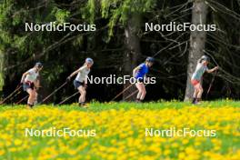 20.05.2024, Lenzerheide, Switzerland (SUI): Lea Meier (SUI), Alessia Laager (SUI), Aita Gasparin (SUI), Elisa Gasparin (SUI), (l-r) - Biathlon summer training, Lenzerheide (SUI). www.nordicfocus.com. © Manzoni/NordicFocus. Every downloaded picture is fee-liable.