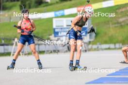 15.07.2024, Lenzerheide, Switzerland (SUI): Grace Castonguay (USA), Deedra Irwin (USA), (l-r) - Biathlon summer training, Lenzerheide (SUI). www.nordicfocus.com. © Manzoni/NordicFocus. Every downloaded picture is fee-liable.