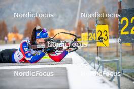 07.11.2024, Bessans, France (FRA): Chloe Bened (FRA) - Biathlon summer training, Bessans (FRA). www.nordicfocus.com. © Authamayou/NordicFocus. Every downloaded picture is fee-liable.