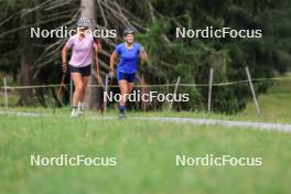 05.09.2024, Lenzerheide, Switzerland (SUI): Karoline Offigstad Knotten (NOR), Lea Meier (SUI), (l-r) - Biathlon summer training, Lenzerheide (SUI). www.nordicfocus.com. © Manzoni/NordicFocus. Every downloaded picture is fee-liable.