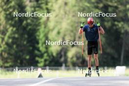 15.07.2024, Lenzerheide, Switzerland (SUI): Jeremy Finello (SUI) - Biathlon summer training, Lenzerheide (SUI). www.nordicfocus.com. © Manzoni/NordicFocus. Every downloaded picture is fee-liable.