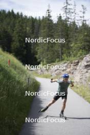 18.06.2024, Correncon-en-Vercors, France (FRA): Oscar Lombardot (FRA) - Biathlon summer training, Correncon-en-Vercors (FRA). www.nordicfocus.com. © Joly/NordicFocus. Every downloaded picture is fee-liable.