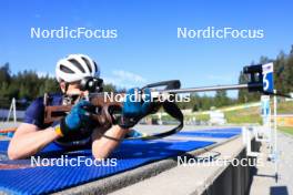 15.07.2024, Lenzerheide, Switzerland (SUI): Nikolas Burkhart (USA) - Biathlon summer training, Lenzerheide (SUI). www.nordicfocus.com. © Manzoni/NordicFocus. Every downloaded picture is fee-liable.