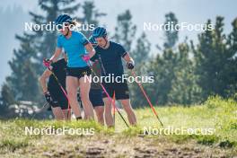 06.06.2024, Lavaze, Italy (ITA): Elvira Oeberg (SWE), Jesper Nelin (SWE), (l-r)  - Biathlon summer training, Lavaze (ITA). www.nordicfocus.com. © Barbieri/NordicFocus. Every downloaded picture is fee-liable.