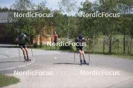 18.06.2024, Correncon-en-Vercors, France (FRA): Theo Guiraud Poillot (FRA), Valentin Lejeune (FRA), (l-r) - Biathlon summer training, Correncon-en-Vercors (FRA). www.nordicfocus.com. © Joly/NordicFocus. Every downloaded picture is fee-liable.