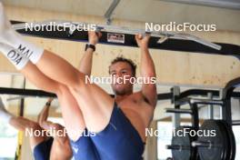 18.07.2024, Lenzerheide, Switzerland (SUI): Vincent Bonacci (USA) - Biathlon summer training, Lenzerheide (SUI). www.nordicfocus.com. © Manzoni/NordicFocus. Every downloaded picture is fee-liable.