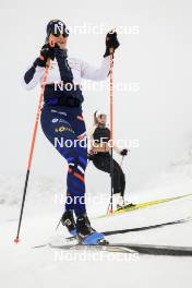 11.10.2024, Ramsau am Dachstein, Austria (AUT): Julia Simon (FRA), Oceane Michelon (FRA), (l-r) - Biathlon summer training, Ramsau am Dachstein (AUT). www.nordicfocus.com. © Manzoni/NordicFocus. Every downloaded picture is fee-liable.