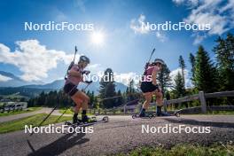 06.08.2024, Lavaze, Italy (ITA): Dunja Zdouc (AUT), Lisa Osl (AUT), (l-r)  - Biathlon summer training, Lavaze (ITA). www.nordicfocus.com. © Barbieri/NordicFocus. Every downloaded picture is fee-liable.