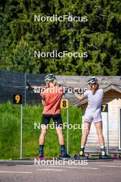 27.06.2024, Lavaze, Italy (ITA): Juni Arnekleiv (NOR), Ida Lien (NOR), (l-r)  - Biathlon summer training, Lavaze (ITA). www.nordicfocus.com. © Barbieri/NordicFocus. Every downloaded picture is fee-liable.