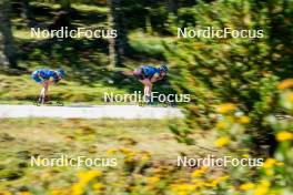 05.09.2024, Font-Romeu, France (FRA): Anna Karin Heijdenberg (SWE), Elvira Oeberg (SWE), (l-r) - Biathlon summer training, Font-Romeu (FRA). www.nordicfocus.com. © Authamayou/NordicFocus. Every downloaded picture is fee-liable.