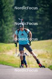 31.07.2024, Lavaze, Italy (ITA): Emilien Claude (FRA) - Biathlon summer training, Lavaze (ITA). www.nordicfocus.com. © Barbieri/NordicFocus. Every downloaded picture is fee-liable.