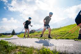 06.06.2024, Lavaze, Italy (ITA): Anton Ivarsson (SWE), Malte Stefansson (SWE), (l-r)  - Biathlon summer training, Lavaze (ITA). www.nordicfocus.com. © Barbieri/NordicFocus. Every downloaded picture is fee-liable.