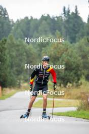 20.09.2024, Font-Romeu, France (FRA): Sam Parmantier (BEL) - Biathlon summer training, Font-Romeu (FRA). www.nordicfocus.com. © Authamayou/NordicFocus. Every downloaded picture is fee-liable.