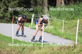 15.07.2024, Lenzerheide, Switzerland (SUI): Grace Castonguay (USA), Deedra Irwin (USA), (l-r) - Biathlon summer training, Lenzerheide (SUI). www.nordicfocus.com. © Manzoni/NordicFocus. Every downloaded picture is fee-liable.