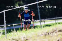 15.07.2024, Lenzerheide, Switzerland (SUI): Nikolas Burkhart (USA) - Biathlon summer training, Lenzerheide (SUI). www.nordicfocus.com. © Manzoni/NordicFocus. Every downloaded picture is fee-liable.