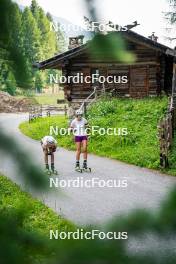 17.07.2024, Martell, Italy (ITA): Hanna Auchentaller (ITA), Rebecca Passler (ITA), (l-r)  - Biathlon summer training, Martell (ITA). www.nordicfocus.com. © Barbieri/NordicFocus. Every downloaded picture is fee-liable.