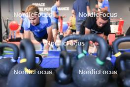 23.07.2024, Premanon, France (FRA): Damien Levet (FRA), Theo Guiraud Poillot (FRA), (l-r) - Biathlon summer training, Premanon (FRA). www.nordicfocus.com. © Manzoni/NordicFocus. Every downloaded picture is fee-liable.