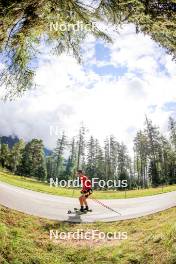 10.09.2024, Lenzerheide, Switzerland (SUI): Undefined athlete competes - Biathlon summer training, Lenzerheide (SUI). www.nordicfocus.com. © Manzoni/NordicFocus. Every downloaded picture is fee-liable.