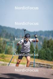 31.07.2024, Lavaze, Italy (ITA): Antonin Guigonnat (FRA) - Biathlon summer training, Lavaze (ITA). www.nordicfocus.com. © Barbieri/NordicFocus. Every downloaded picture is fee-liable.