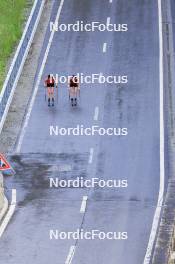 27.06.2024, Juf, Switzerland (SUI): Aita Gasparin (SUI), Elisa Gasparin (SUI), (l-r) - Biathlon summer training, Juf (SUI). www.nordicfocus.com. © Manzoni/NordicFocus. Every downloaded picture is fee-liable.