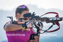 31.07.2024, Lavaze, Italy (ITA): Dunja Zdouc (AUT) - Biathlon summer training, Lavaze (ITA). www.nordicfocus.com. © Barbieri/NordicFocus. Every downloaded picture is fee-liable.