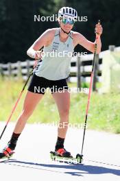 06.08.2024, Lenzerheide, Switzerland (SUI): Amy Baserga (SUI) - Biathlon summer training, Lenzerheide (SUI). www.nordicfocus.com. © Manzoni/NordicFocus. Every downloaded picture is fee-liable.